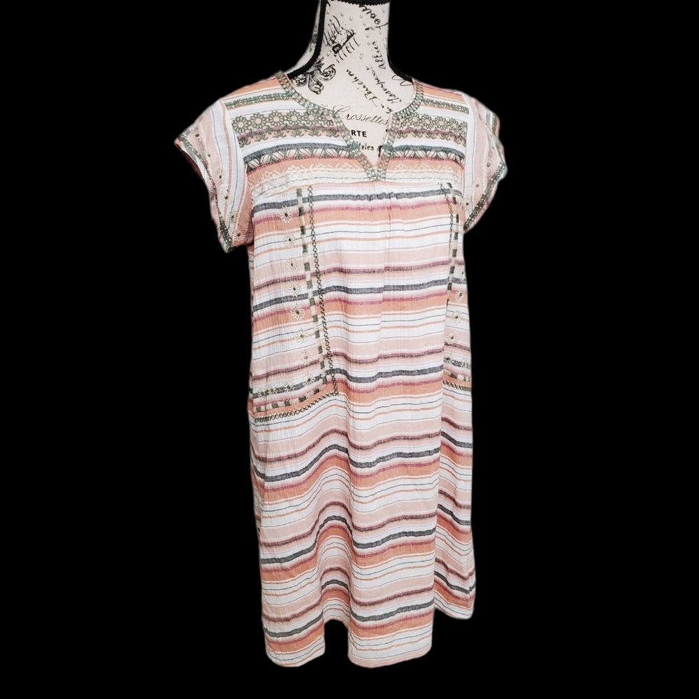 THML Women's Embroidered Boho Dress